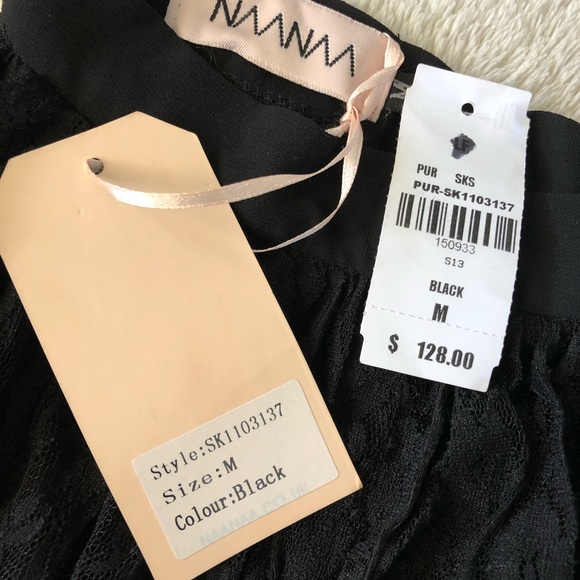NWT- VVNVVN Black Lace Skirt - Picture 3 of 4